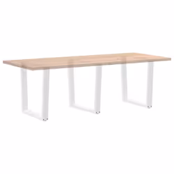 cm/3 pcs) vidaXL Dining Table Legs V-Shape Desk Legs Kitchen Furniture Leg 3 pcs Steel - white, 80 x (72-73.3 - Additional view 7