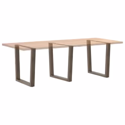 cm/3 pcs) vidaXL Dining Table Legs V-Shape Desk Legs Kitchen Furniture Leg 3 pcs Steel - natural, 80 x (72-73.3 - Additional view 7