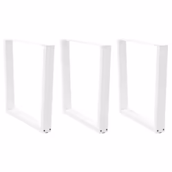 cm/3 pcs) vidaXL Dining Table Legs V-Shape Desk Legs Kitchen Furniture Leg 3 pcs Steel - white, 90 x (72-73.3