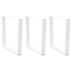 cm/3 pcs) vidaXL Dining Table Legs V-Shape Desk Legs Kitchen Furniture Leg 3 pcs Steel - white, 90 x (72-73.3