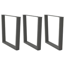 cm/3 pcs) vidaXL Dining Table Legs V-Shape Desk Legs Kitchen Furniture Leg 3 pcs Steel - anthracite, 90 x (72-73.3