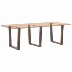 cm/3 pcs) vidaXL Dining Table Legs V-Shape Desk Legs Kitchen Furniture Leg 3 pcs Steel - natural, 90 x (72-73.3 - Additional view 7