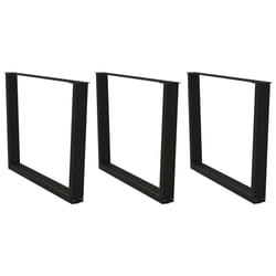 cm/3 pcs) vidaXL Dining Table Legs V-Shape Desk Legs Kitchen Furniture Leg 3 pcs Steel - black, 100 x (72-73.3