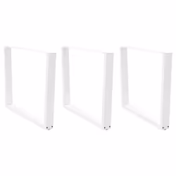 cm/3 pcs) vidaXL Dining Table Legs V-Shape Desk Legs Kitchen Furniture Leg 3 pcs Steel - white, 100 x (72-73.3