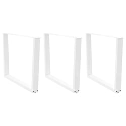 cm/3 pcs) vidaXL Dining Table Legs V-Shape Desk Legs Kitchen Furniture Leg 3 pcs Steel - white, 100 x (72-73.3