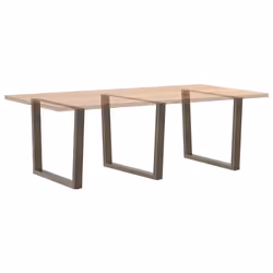 cm/3 pcs) vidaXL Dining Table Legs V-Shape Desk Legs Kitchen Furniture Leg 3 pcs Steel - natural, 100 x (72-73.3 - Additional view 7