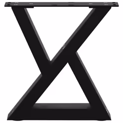 cm) vidaXL Coffee Table Legs 2 pcs Black 60x(30-31.3) cm Steel - black, 30 x (30-31.3 - Additional view 4