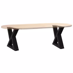 cm) vidaXL Coffee Table Legs 2 pcs Black 60x(30-31.3) cm Steel - black, 30 x (30-31.3 - Additional view 7