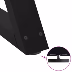 cm) vidaXL Coffee Table Legs 2 pcs Black 60x(30-31.3) cm Steel - black, 30 x (30-31.3 - Additional view 8