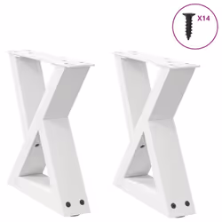 cm) vidaXL Coffee Table Legs 2 pcs Black 60x(30-31.3) cm Steel - white, 30 x (30-31.3