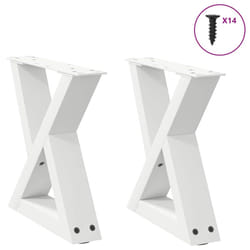 cm) vidaXL Coffee Table Legs 2 pcs Black 60x(30-31.3) cm Steel - white, 30 x (30-31.3