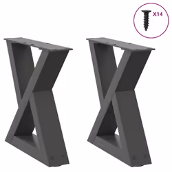 cm) vidaXL Coffee Table Legs 2 pcs Black 60x(30-31.3) cm Steel - anthracite, 30 x (30-31.3