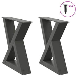 cm) vidaXL Coffee Table Legs 2 pcs Black 60x(30-31.3) cm Steel - anthracite, 30 x (30-31.3