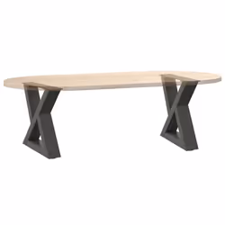 cm) vidaXL Coffee Table Legs 2 pcs Black 60x(30-31.3) cm Steel - anthracite, 30 x (30-31.3 - Additional view 7