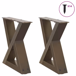 cm) vidaXL Coffee Table Legs 2 pcs Black 60x(30-31.3) cm Steel - natural, 30 x (30-31.3