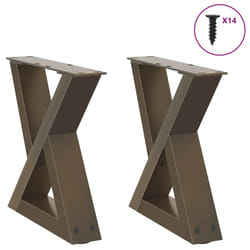 cm) vidaXL Coffee Table Legs 2 pcs Black 60x(30-31.3) cm Steel - natural, 30 x (30-31.3