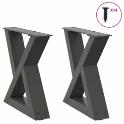 cm) vidaXL Coffee Table Legs 2 pcs Black 60x(30-31.3) cm Steel - anthracite, 40 x (30-31.3