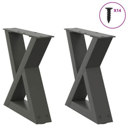 cm) vidaXL Coffee Table Legs 2 pcs Black 60x(30-31.3) cm Steel - anthracite, 40 x (30-31.3