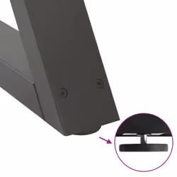 cm) vidaXL Coffee Table Legs 2 pcs Black 60x(30-31.3) cm Steel - anthracite, 40 x (30-31.3 - Additional view 8