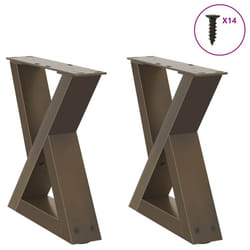 cm) vidaXL Coffee Table Legs 2 pcs White 38x(42-43.3) cm Steel - natural, 40 x (30-31.3