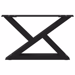 cm) vidaXL Coffee Table Legs 2 pcs Black 60x(30-31.3) cm Steel - black, 50 x (30-31.3 - Additional view 4