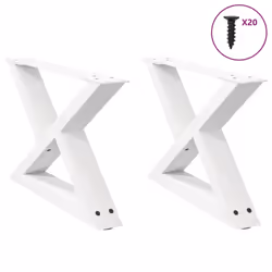 cm) vidaXL Coffee Table Legs 2 pcs Black 60x(30-31.3) cm Steel - white, 50 x (30-31.3