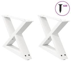 cm) vidaXL Coffee Table Legs 2 pcs Black 60x(30-31.3) cm Steel - white, 50 x (30-31.3