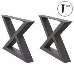cm) vidaXL Coffee Table Legs 2 pcs Black 60x(30-31.3) cm Steel - anthracite, 50 x (30-31.3