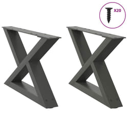 cm) vidaXL Coffee Table Legs 2 pcs Black 60x(30-31.3) cm Steel - anthracite, 50 x (30-31.3