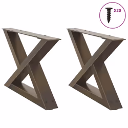 cm) vidaXL Coffee Table Legs 2 pcs Black 60x(30-31.3) cm Steel - natural, 50 x (30-31.3