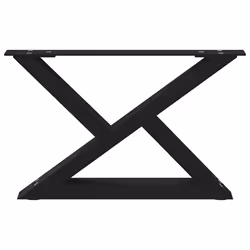 cm) vidaXL Coffee Table Legs 2 pcs Black 60x(30-31.3) cm Steel - black, 60 x (30-31.3 - Additional view 4