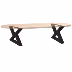cm) vidaXL Coffee Table Legs 2 pcs Black 60x(30-31.3) cm Steel - black, 60 x (30-31.3 - Additional view 7