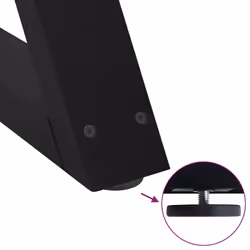 cm) vidaXL Coffee Table Legs 2 pcs Black 60x(30-31.3) cm Steel - black, 60 x (30-31.3 - Additional view 8
