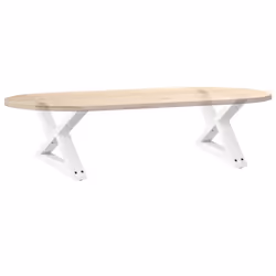 cm) vidaXL Coffee Table Legs 2 pcs Black 60x(30-31.3) cm Steel - white, 60 x (30-31.3 - Additional view 7