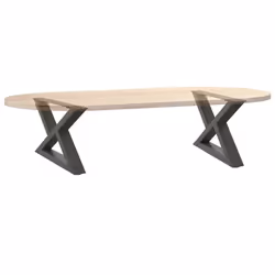 cm) vidaXL Coffee Table Legs 2 pcs Black 60x(30-31.3) cm Steel - anthracite, 60 x (30-31.3 - Additional view 7