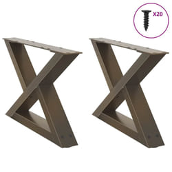 cm) vidaXL Coffee Table Legs 2 pcs Black 60x(30-31.3) cm Steel - natural, 60 x (30-31.3