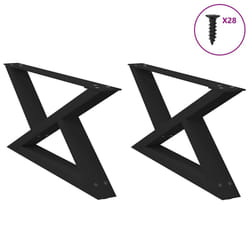cm) vidaXL Coffee Table Legs 2 pcs Black 60x(30-31.3) cm Steel - black, 70 x (30-31.3