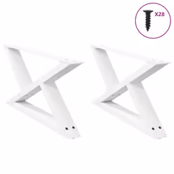 cm) vidaXL Coffee Table Legs 2 pcs Black 60x(30-31.3) cm Steel - white, 70 x (30-31.3