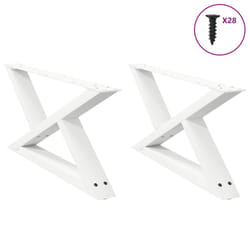 cm) vidaXL Coffee Table Legs 2 pcs Black 60x(30-31.3) cm Steel - white, 70 x (30-31.3