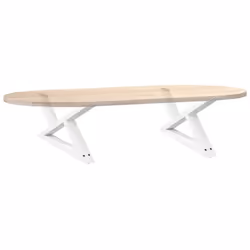 cm) vidaXL Coffee Table Legs 2 pcs Black 60x(30-31.3) cm Steel - white, 70 x (30-31.3 - Additional view 7