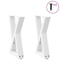 cm) vidaXL Coffee Table Legs 2 pcs Black 60x(30-31.3) cm Steel - white, 28 x (42-43.3