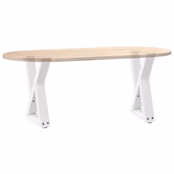 cm) vidaXL Coffee Table Legs 2 pcs Black 60x(30-31.3) cm Steel - white, 28 x (42-43.3 - Additional view 7