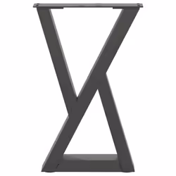 cm) vidaXL Coffee Table Legs 2 pcs Black 60x(30-31.3) cm Steel - anthracite, 28 x (42-43.3 - Additional view 4