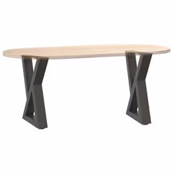cm) vidaXL Coffee Table Legs 2 pcs Black 60x(30-31.3) cm Steel - anthracite, 28 x (42-43.3 - Additional view 7