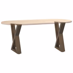 cm) vidaXL Coffee Table Legs 2 pcs Black 60x(30-31.3) cm Steel - natural, 28 x (42-43.3 - Additional view 7