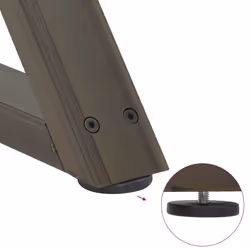 cm) vidaXL Coffee Table Legs 2 pcs Black 60x(30-31.3) cm Steel - natural, 28 x (42-43.3 - Additional view 8