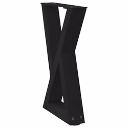 cm) vidaXL Coffee Table Legs 2 pcs Black 60x(30-31.3) cm Steel - black, 38 x (42-43.3