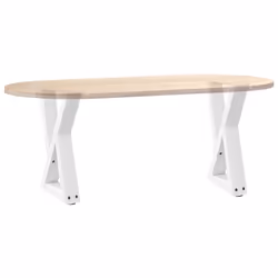 cm) vidaXL Coffee Table Legs 2 pcs White 38x(42-43.3) cm Steel - white, 38 x (42-43.3 - Additional view 7