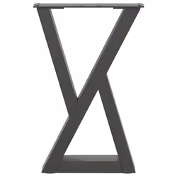 cm) vidaXL Coffee Table Legs 2 pcs Black 60x(30-31.3) cm Steel - anthracite, 38 x (42-43.3 - Additional view 4