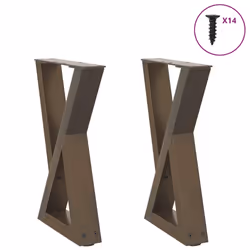 cm) vidaXL Coffee Table Legs 2 pcs Black 60x(30-31.3) cm Steel - natural, 38 x (42-43.3